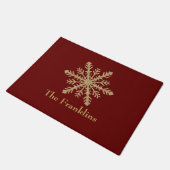 Elke kleur met Gold Glitter Snowflake Deurmat (Schuin)