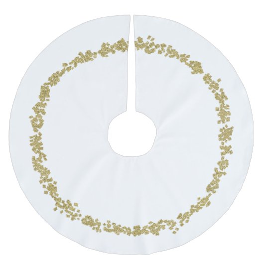 Elke kleur met gouden glinsterende strooigoed kerstboom rok (Voorkant)