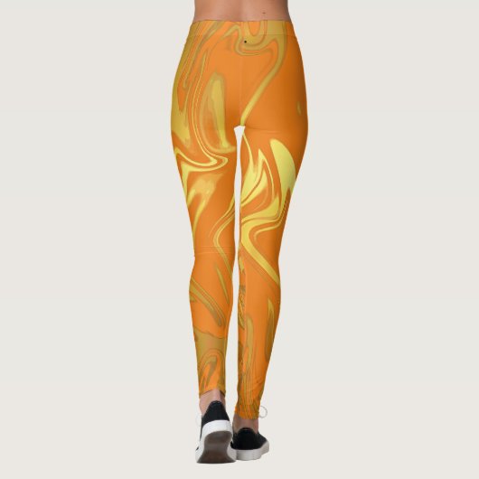 Elke kleur met gouden marmering leggings (Achterkant)