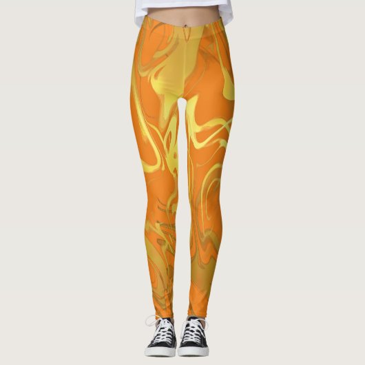 Elke kleur met gouden marmering leggings (Voorkant)