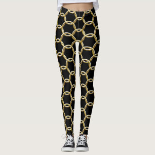 Elke kleur met gouden ringen leggings