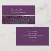 Elke kleur met het Visitekaartje Plum Damask (Voorkant / Achterkant)