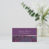 Elke kleur met het Visitekaartje Plum Damask (Staand voorkant)