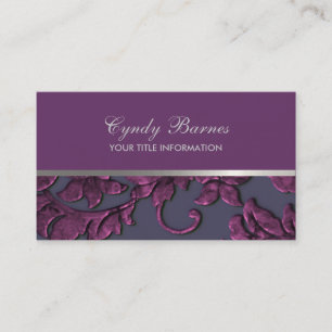 Elke kleur met het Visitekaartje Plum Damask