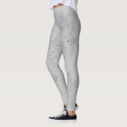 Elke kleur met iriserend chrysant leggings (Links)