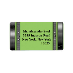 Elke kleur met metalen rand met boutlabels etiket