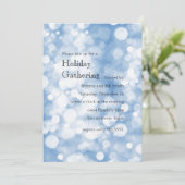 Elke kleur met Sparkly Bokeh Lights Holiday Party Kaart (Staand voorkant)