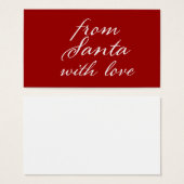 Elke kleur met wit van de Kerstman met liefdescade Visitekaartjes (Voorkant /achterkant)