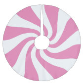Elke kleur met witte peppermint-wervelstructuurrok kerstboom rok (Voorkant)