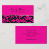 Elke kleur met zwarte Damask Visitekaartje (Voorkant / Achterkant)