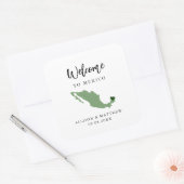 Elke Kleur Mexico Weduwwelkomsttas of doos Vierkante Sticker (Envelop)