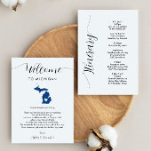 Elke kleur Michigan bruiloft welkom route