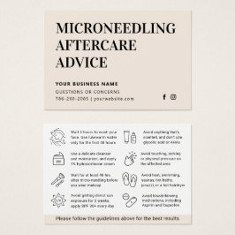 Elke Kleur Microneedling Aftercare Kaart