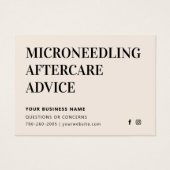 Elke Kleur Microneedling Aftercare Kaart (Voorkant)