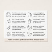 Elke Kleur Microneedling Aftercare Kaart (Achterkant)