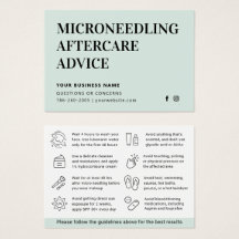 Elke Kleur Microneedling Aftercare Kaart