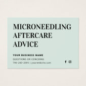 Elke Kleur Microneedling Aftercare Kaart (Voorkant)