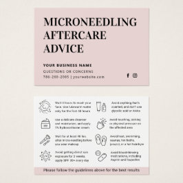 Elke Kleur Microneedling Aftercare Kaart