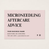 Elke Kleur Microneedling Aftercare Kaart (Voorkant)