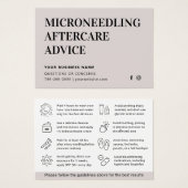 Elke Kleur Microneedling Aftercare Kaart (Voorkant /achterkant)