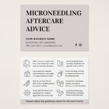 Elke Kleur Microneedling Aftercare Kaart