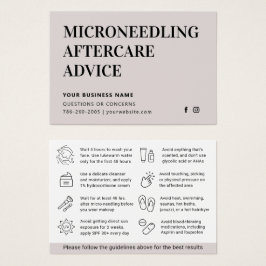 Elke Kleur Microneedling Aftercare Kaart