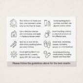 Elke Kleur Microneedling Aftercare Kaart (Achterkant)