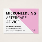 Elke Kleur Microneedling Aftercare Kaart (Voorkant)