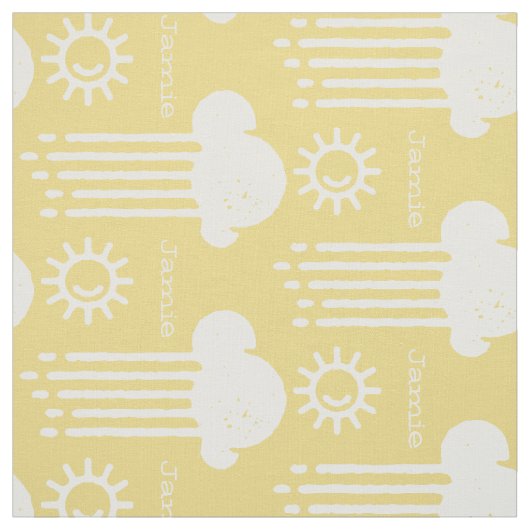 Elke kleur Mijn zonneschijnclouds op maat Stof (Swatch)