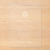 Elke kleur minimalistische discobal | Bruiloft Acryl Uitnodigingen (Voorkant)