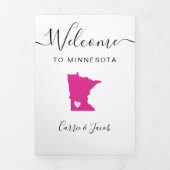 Elke kleur Minnesota kaart bruiloft welkom route (Cover)