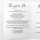 Elke kleur Mississippi bruiloft welkom route Drieluik Programma (Binnenzijde eerst)