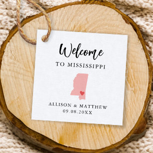 Elke Kleur Mississippi Weduwwelkomsttas Bedankjes Labels