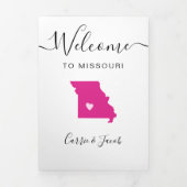 Elke kleur Missouri kaart bruiloft welkom route (Cover)