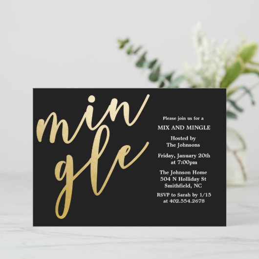 ELKE KLEUR - Mix en Mingle Vakantie uitnodiging (Staand voorkant)