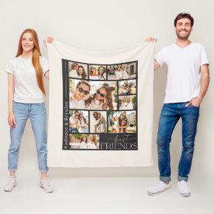 Elke Kleur Modern 10 Foto Collage Beste Vrienden  Fleece Deken