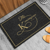 Elke kleur | Moderne familienaam Monogram Deurmat