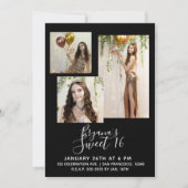 Elke Kleur Moderne Minimale Sweet 16-partijfoto Kaart (Voorkant)