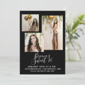 Elke Kleur Moderne Minimale Sweet 16-partijfoto Kaart (Staand voorkant)