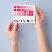 Elke Kleur Moderne Typografie Save the Date Flyer (Hand)