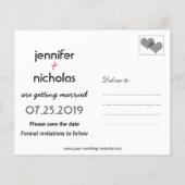 Elke Kleur Moderne Typografie Save the Date Flyer (Achterkant)