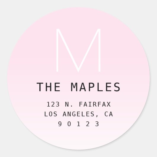 Elke kleur moderne verloop achtergrond ronde sticker (Voorkant)