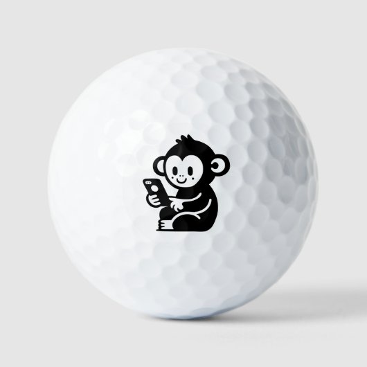 Elke kleur Monkey Phone Golfballen (Voorkant)