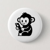 Elke kleur Monkey Phone Ronde Button 5,7 Cm (Voorkant)
