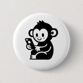 Elke kleur Monkey Phone Ronde Button 5,7 Cm