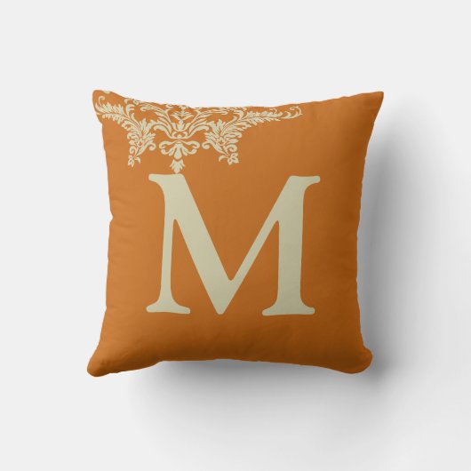 Elke kleur Monogram Terracotta Tan Patroon Kussen (Achterkant)
