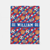 Elke kleur - Multiball-poorten Fleece Deken (Voorkant)