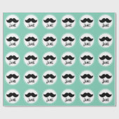 Elke kleur Mustache Bistro Style esthetisch Cadeaupapier (Vlak)