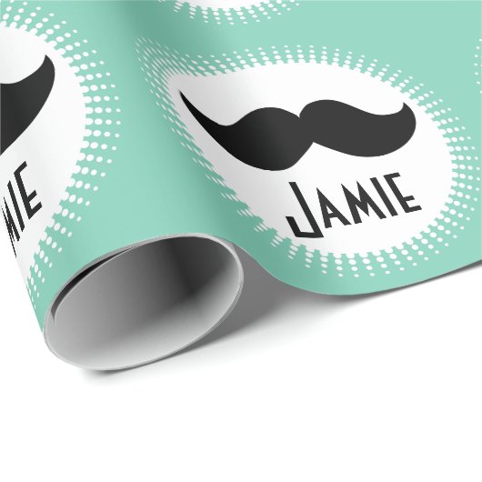 Elke kleur Mustache Bistro Style esthetisch Cadeaupapier (Rol Hoek)