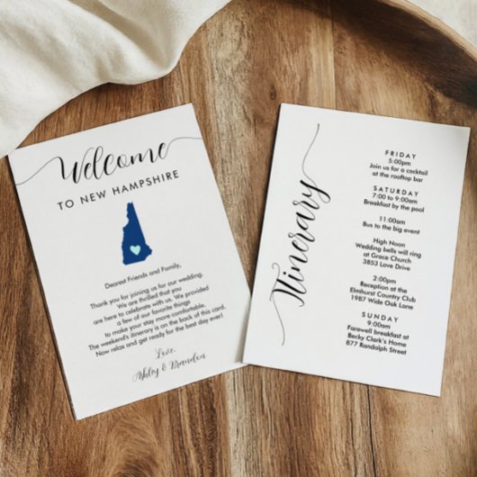 Elke kleur New Hampshire bruiloft welkom route
